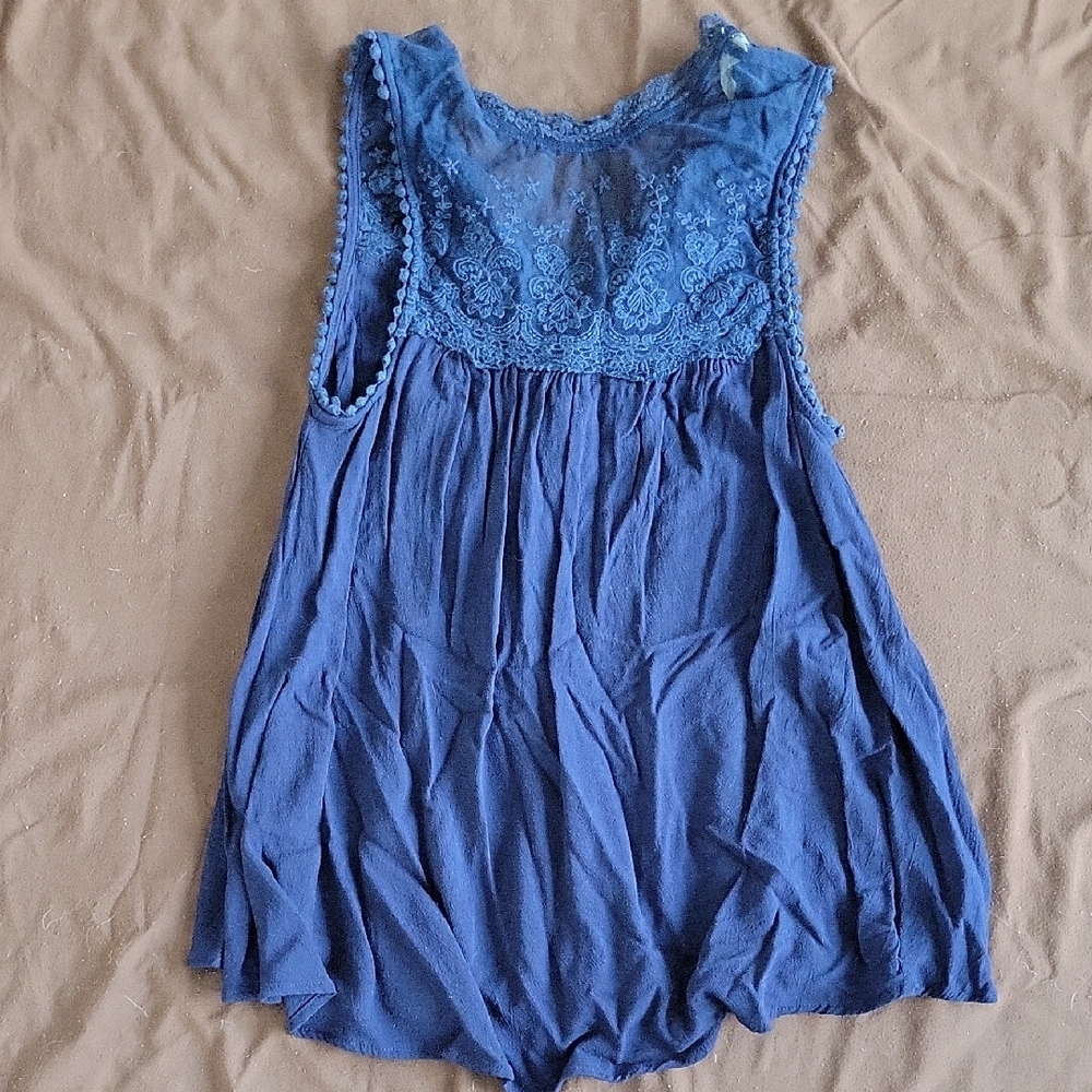 Altar'd State Navy Lace Top